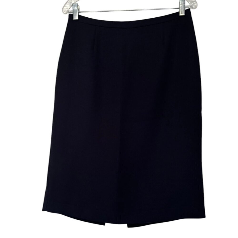 Emma James by Liz Claiborne Long Pencil Skirt Navy Size 10 EUC